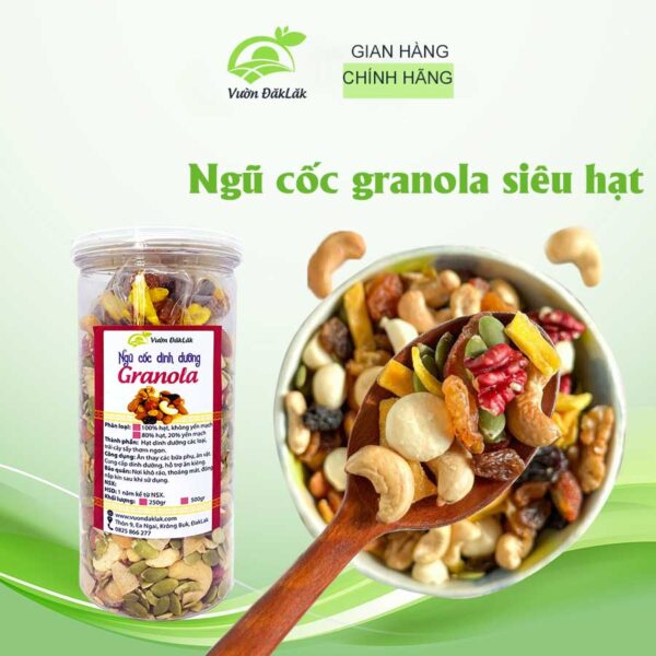 ngũ cốc granola siêu hạt