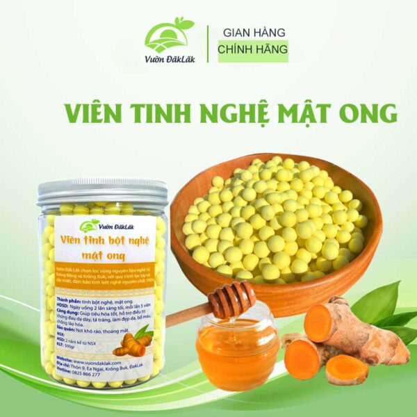 viên tinh bột nghệ mật ong Đăk Lăk