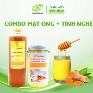 combo mật ong hoa cà phê + tinh bột nghệ