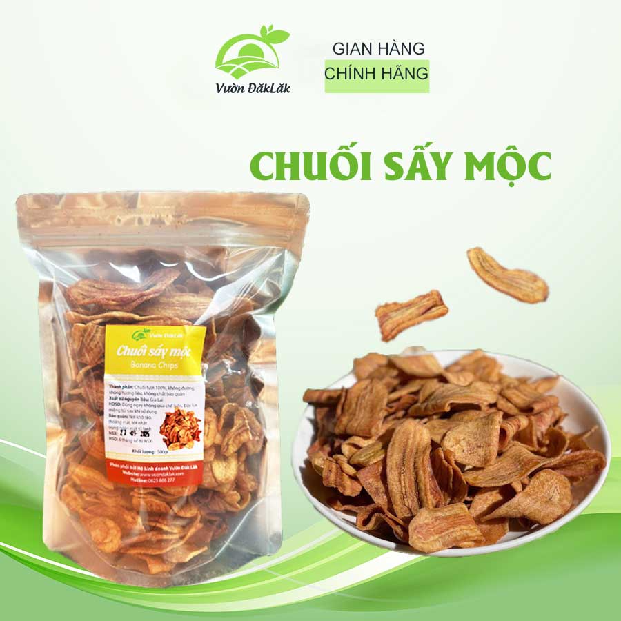chuối sấy mộc không đường