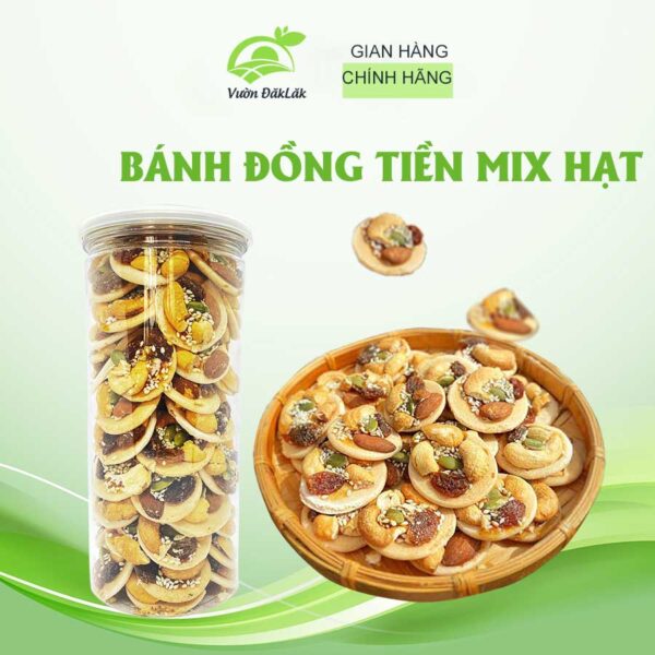 bánh đồng tiền mix hạt dinh dưỡng giá rẻ