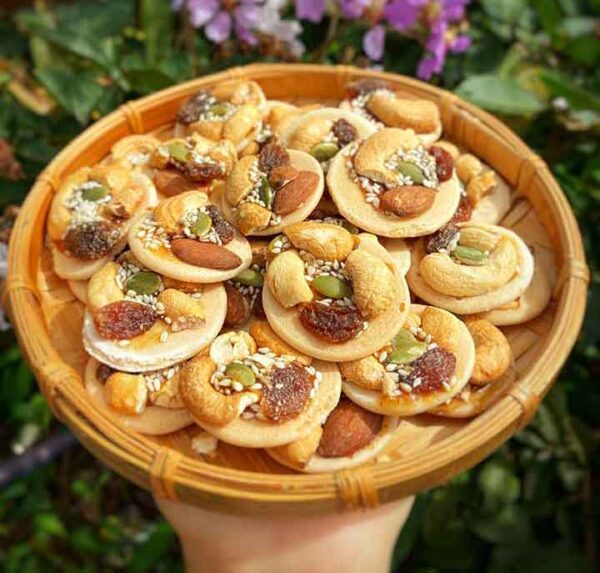 bánh đồng tiền mix hạt