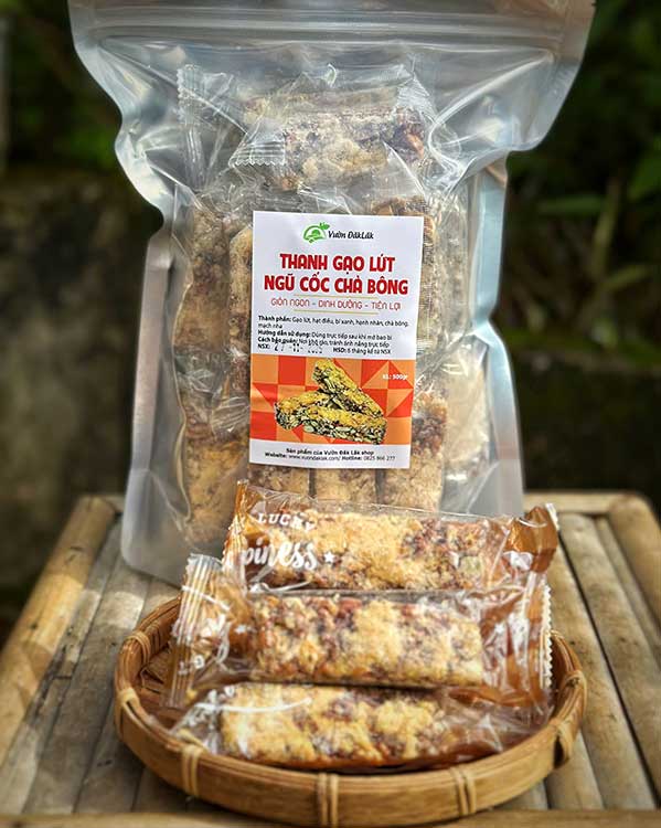 thanh gạo lứt hạt dinh dưỡng chà bông